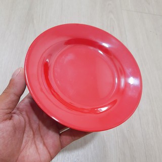 Đĩa Nhựa Melamine Đỏ Đen Cao Cấp