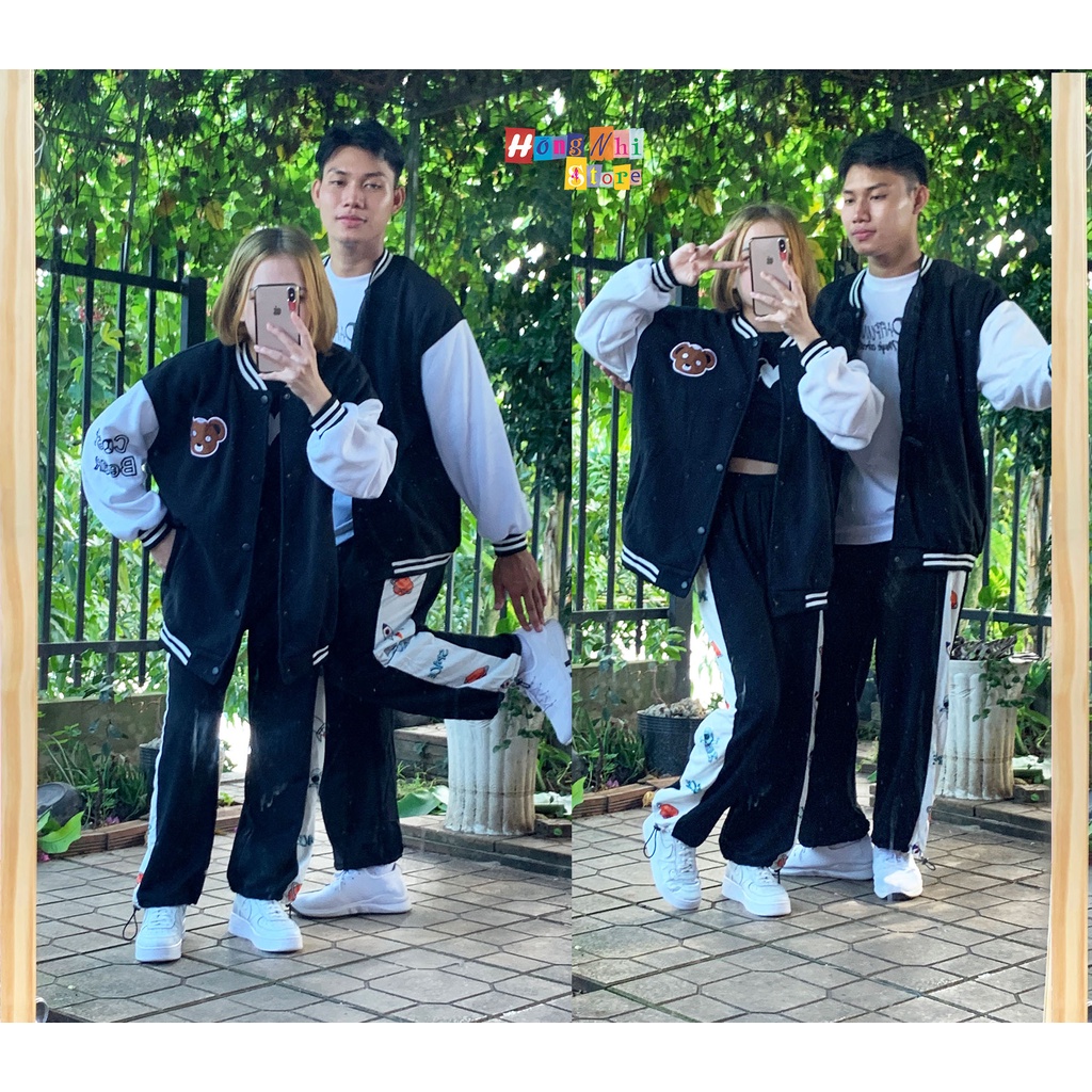 Áo Khoác Bomber Con Gấu Cost Bear Ulzzang Unisex Dáng Rộng Nam Nữ - MM