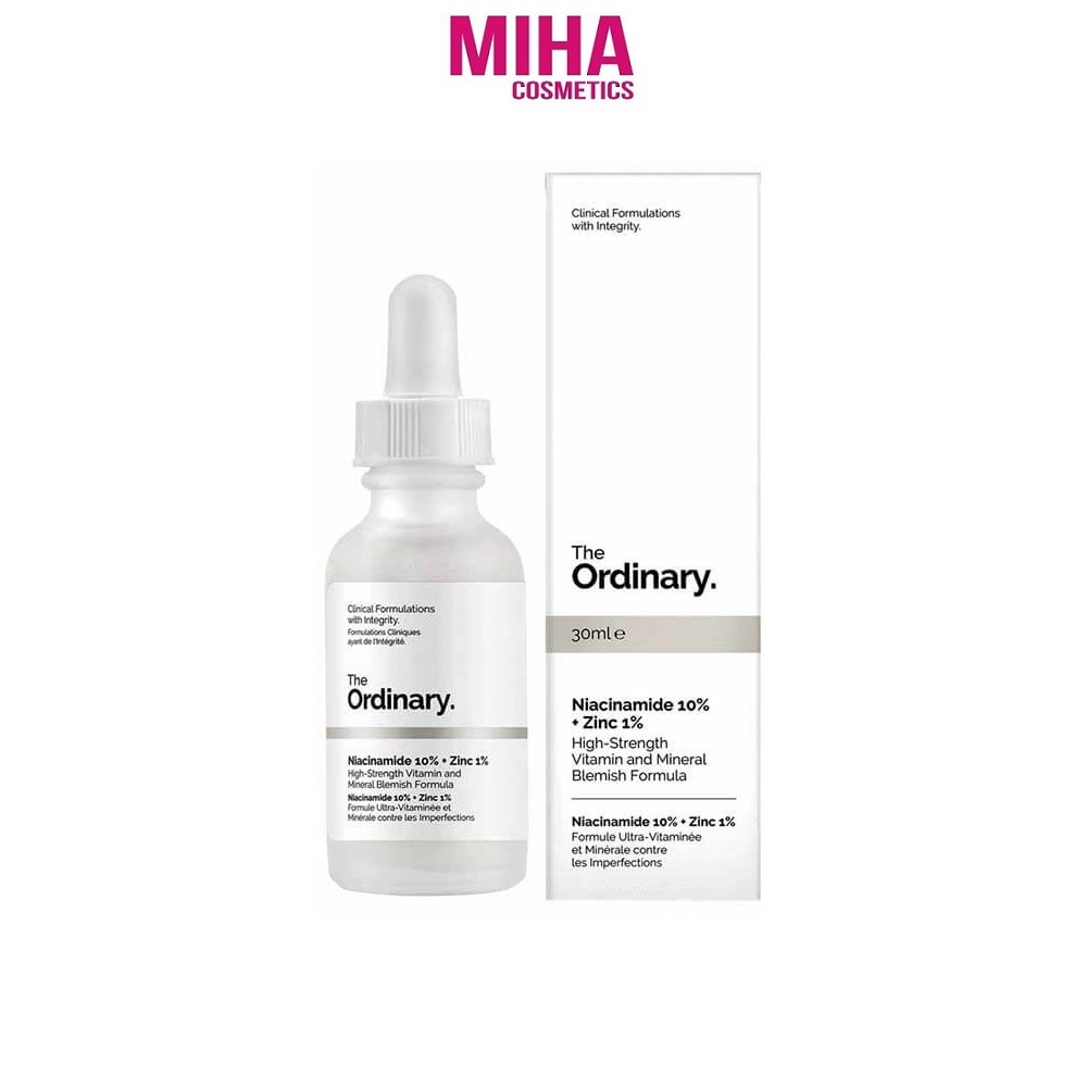 Tinh Chất Giảm Mụn Thu Nhỏ Lỗ Chân Lông Niacinamide 10% Và Zinc 1% The Ordinary 30ml