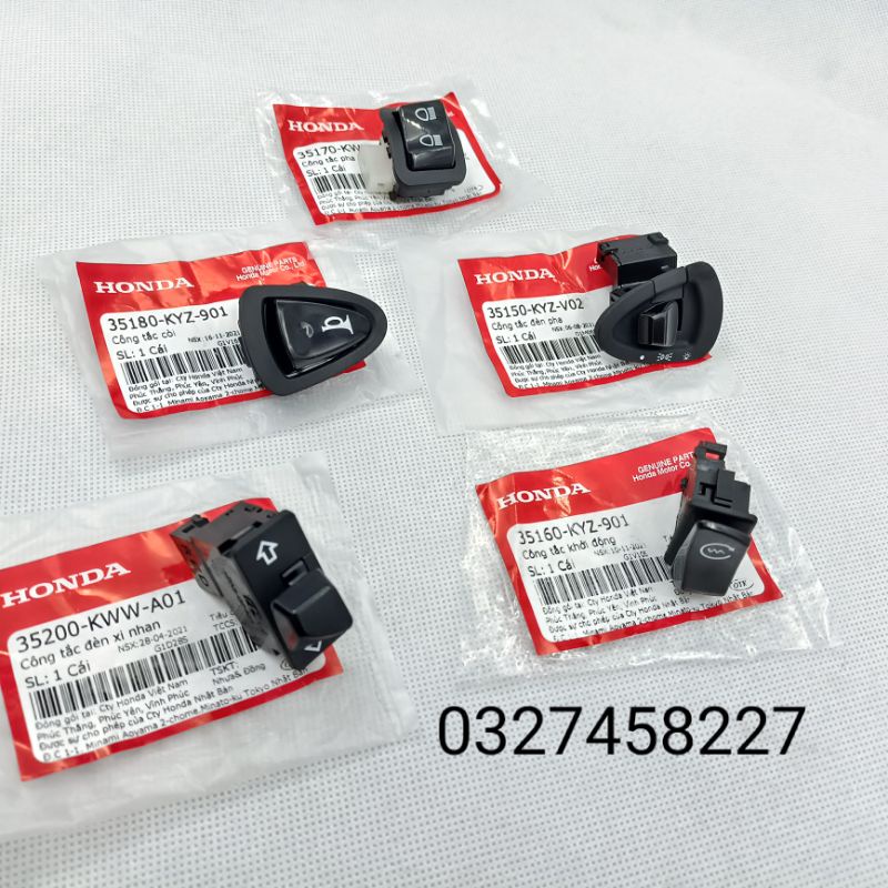 Bộ 5 nút bật, công tắc điện xe FUTURE X 125 zin Honda