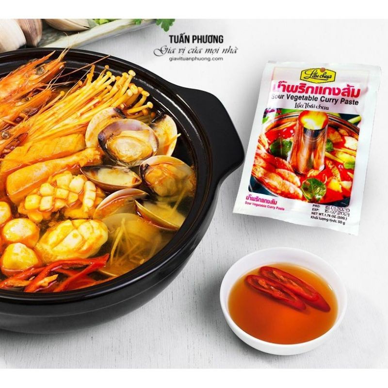 Sốt lẩu thái Tomyum paste vị cay gói ( 50gm)