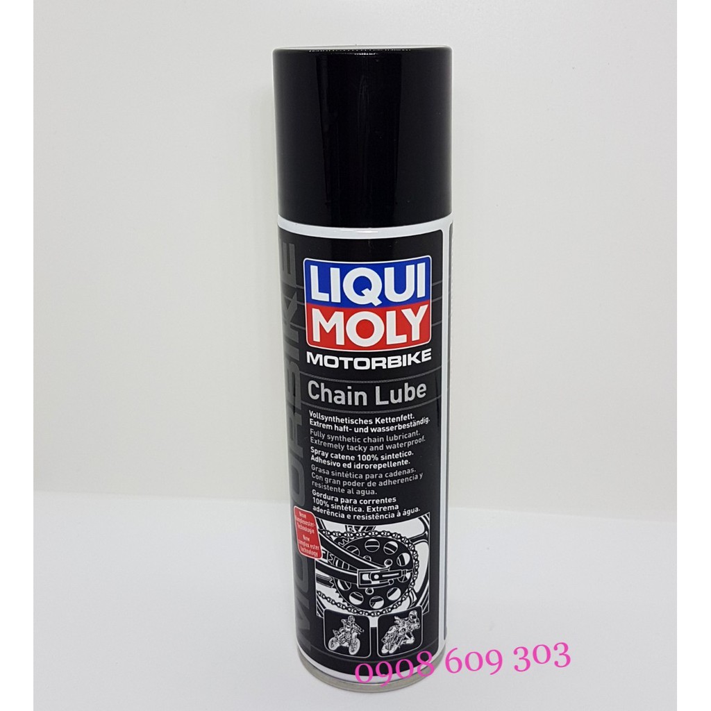 Chai Xịt Sên Mô Tô Xe Máy cao cấp LIQUI MOLY MOTORBIKE Chain Lube 1508