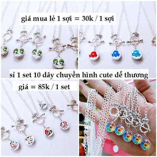 sỉ 1 set 10 dây chuyền hình cute dễ thương [ mua sỉ nhiều liên hệ giá tốt ]