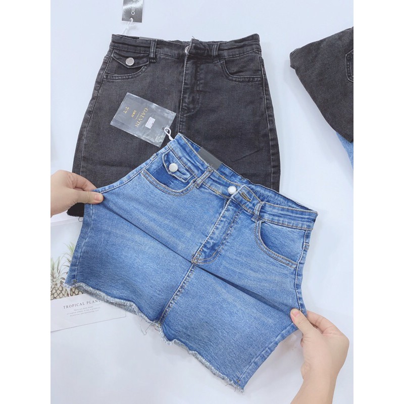 CHÂN VÁY CHỮ A JEANS NỮ NẮP TÚI CẠP HOT CÁ TÍNH CHẤT ĐẸP