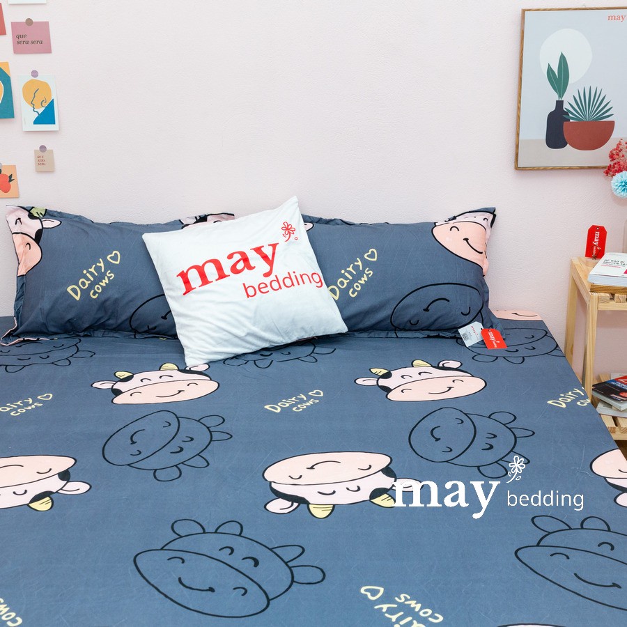 Bộ ga và vỏ gối May Bedding giường đơn 1m2 2m hoặc 2m2 x 2m poly cotton không kèm ruột gối | WebRaoVat - webraovat.net.vn