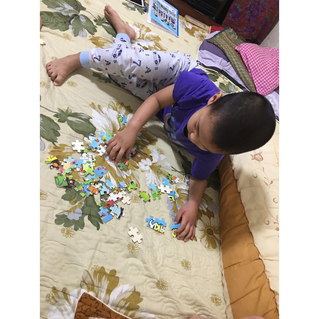 Bộ Đồ Chơi Ghép Hình 40-60 Mảnh Bằng Gỗ Cho Bé # 1-10