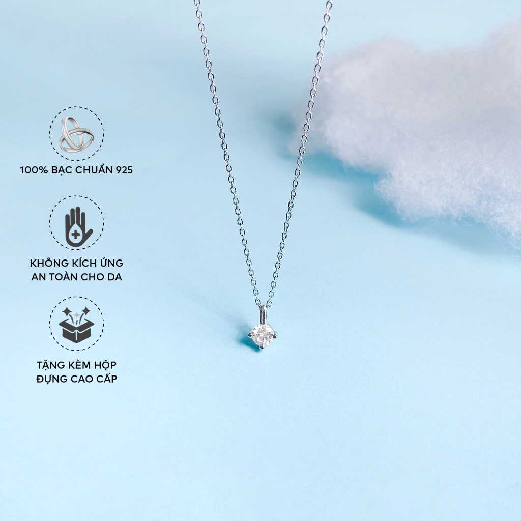 Dây Chuyền Bạc Blue Peach Elisie DC638