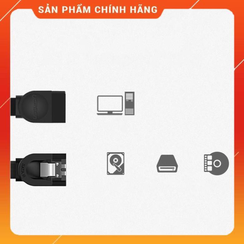 [CHÍNH HÃNG] Cáp SATA 3.0 dài 50cm đầu bẻ góc 90 độ Ugreen 30797 chính hãng bảo hành 18 tháng