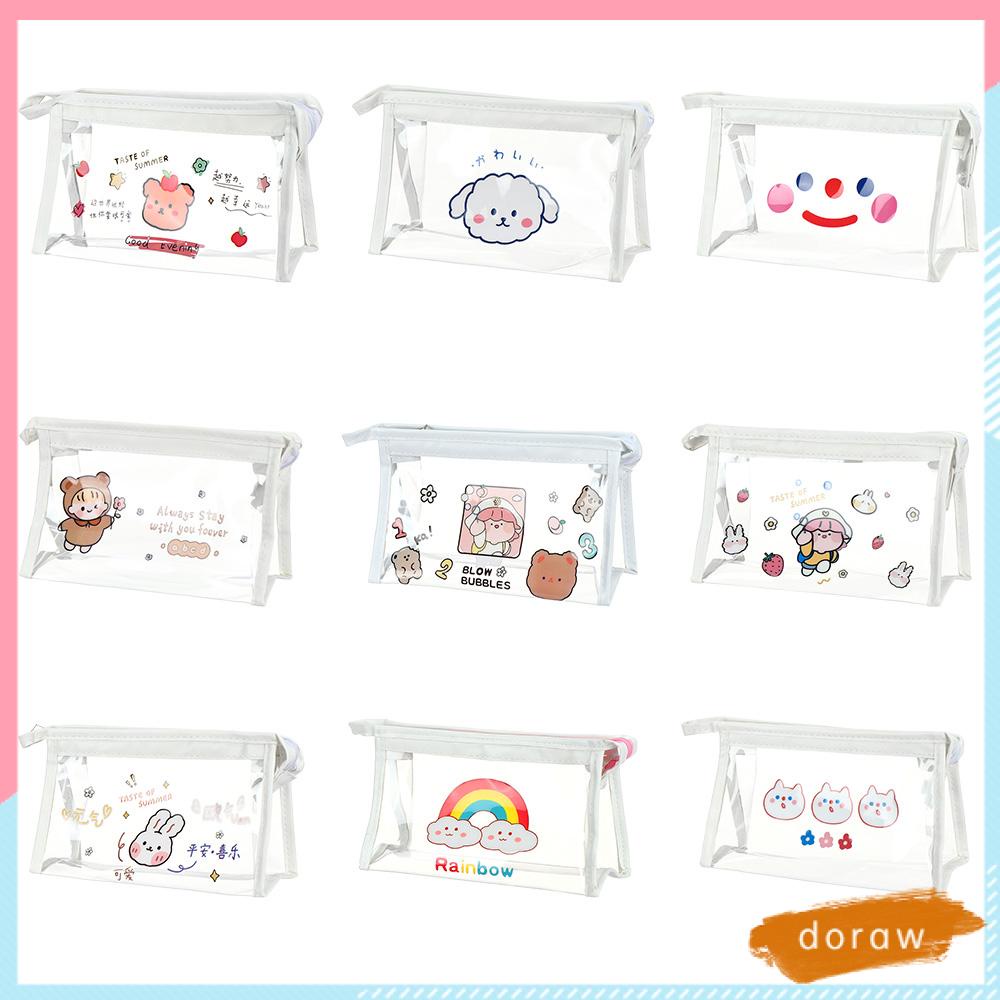 Túi Đựng Bút Trong Suốt In Họa Tiết Hoạt Hình Đáng Yêu