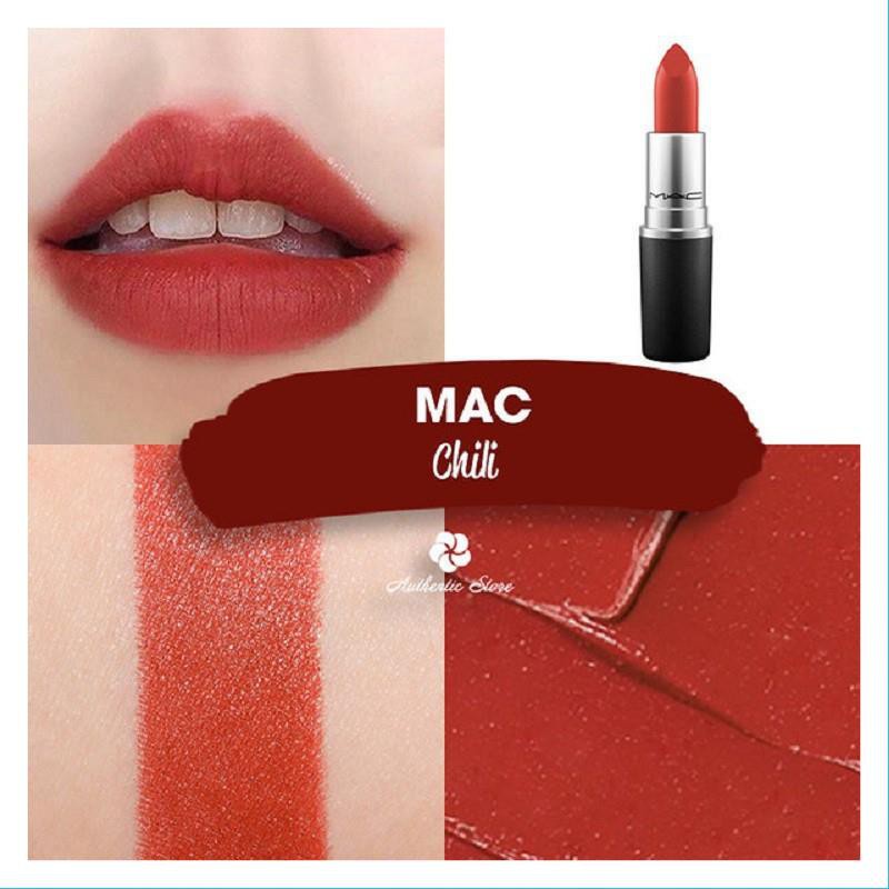 Son MAC Chili 602 Màu Đỏ Gạch siêu hot, son MAC chính hãng date xa