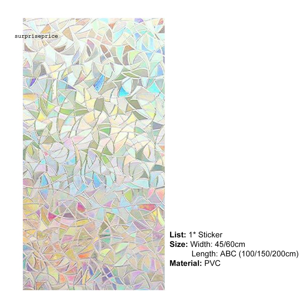 Miếng Dán Cửa Kính 2 Kích Cỡ Chống Cháy Nổ Không Cần Keo Dành Cho Gia Đình