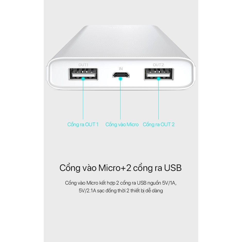 Pin Sạc Dự Phòng 10000mAh - Hàng Chính Hãng