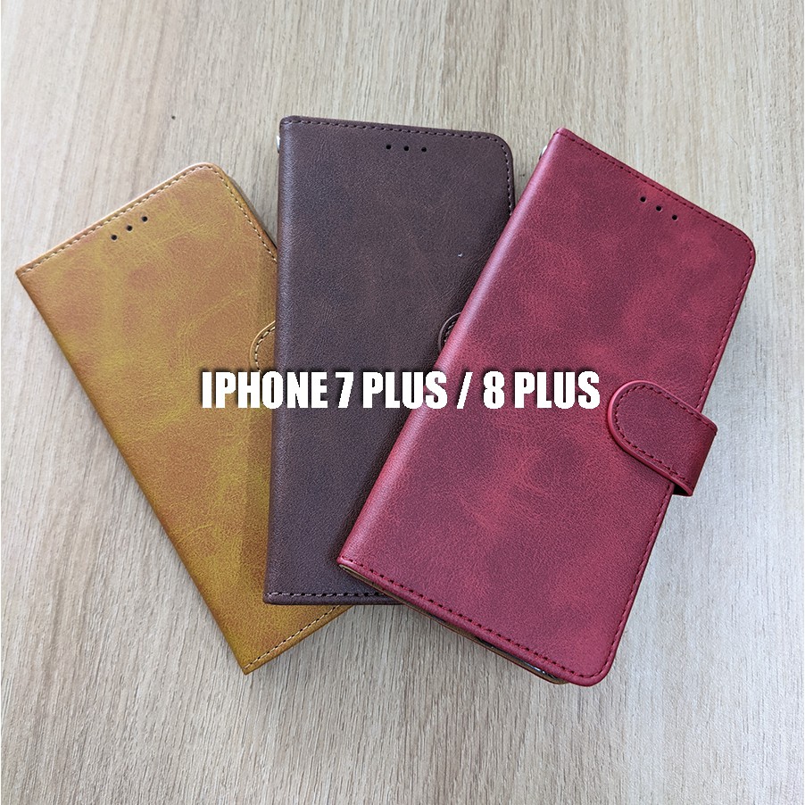 Bao da dạng ví Iphone 7 Plus - 8 Plus (có khe nhét thẻ, tiền)