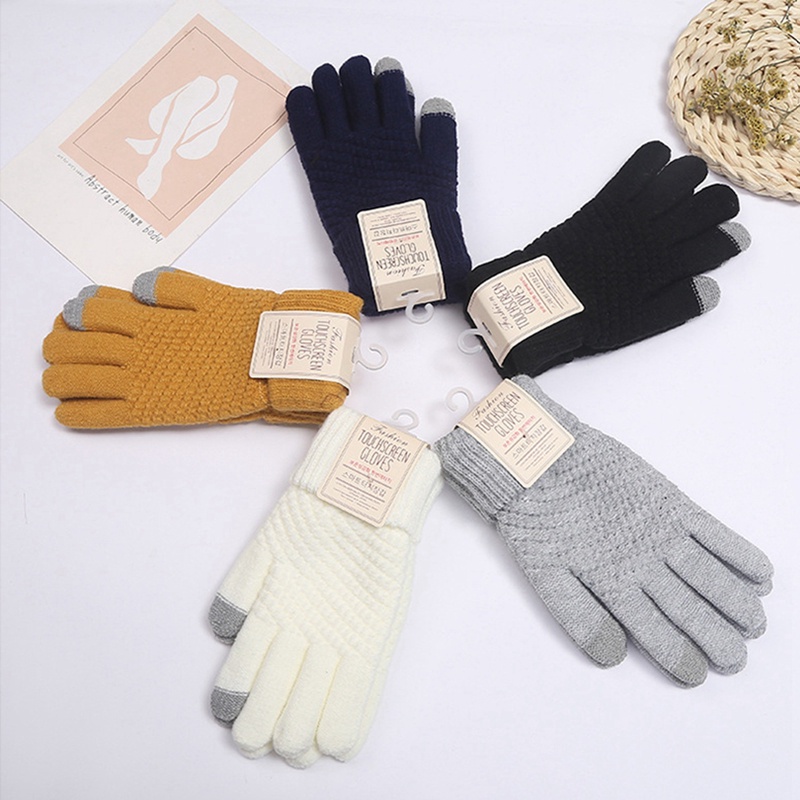Ygt Găng Tay Len Cashmere Ấm Áp Có Thể Dùng Màn Hình Cảm Ứng Cho Nữ