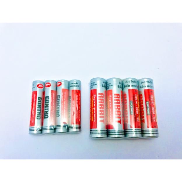 Set 4 viên Pin Tiểu Thỏ AAA và AA