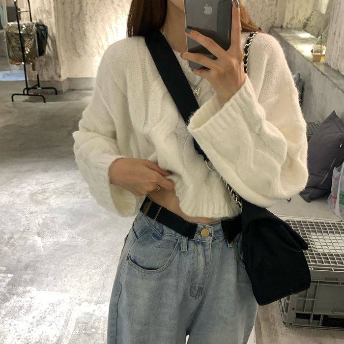Áo Sweater Dệt Kim Dáng Rộng Thiết Kế Mới Thời Trang Dành Cho Mùa Thu