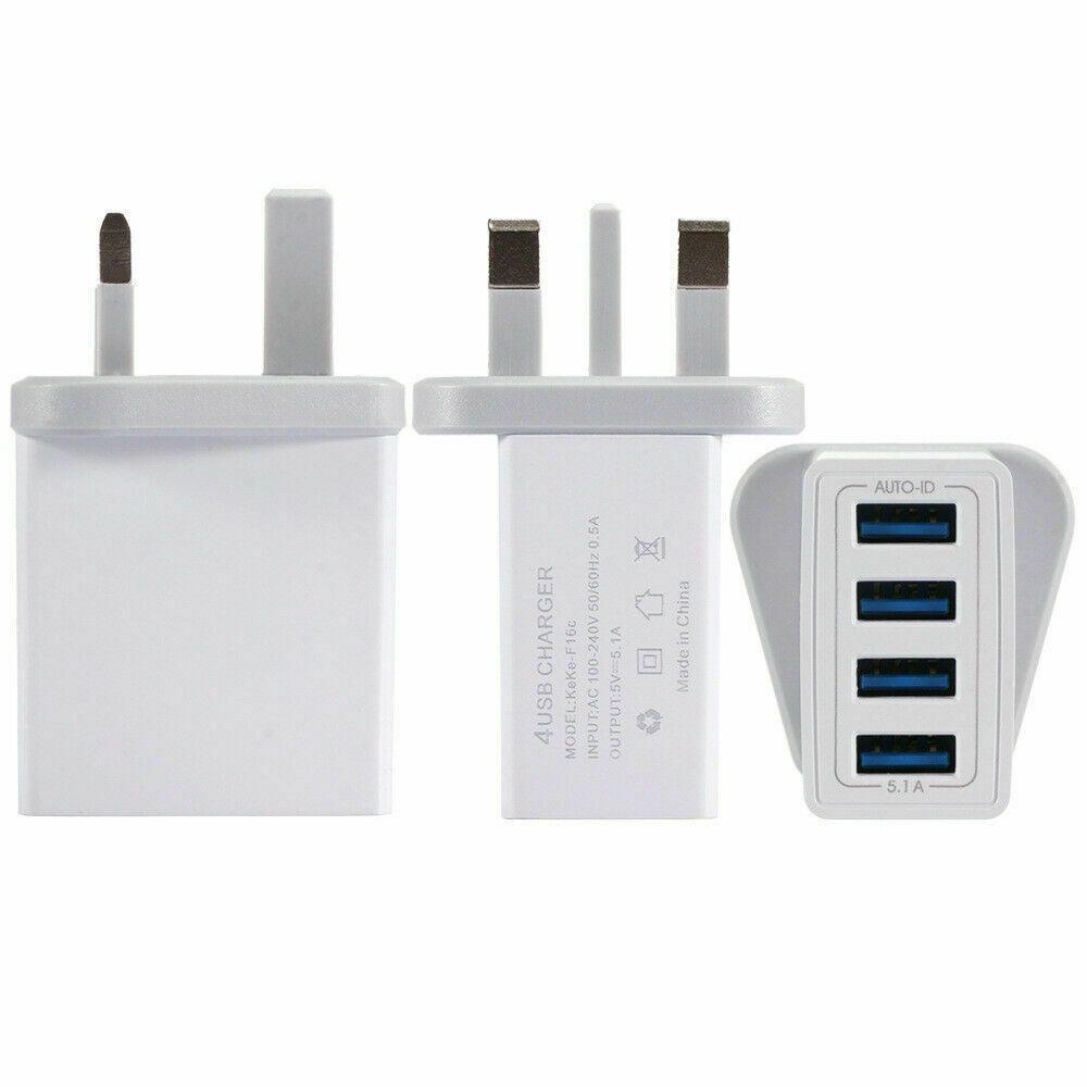 JONYE Bộ SạC ĐiệN ThoạI USB Hub UK TiệN DụNg