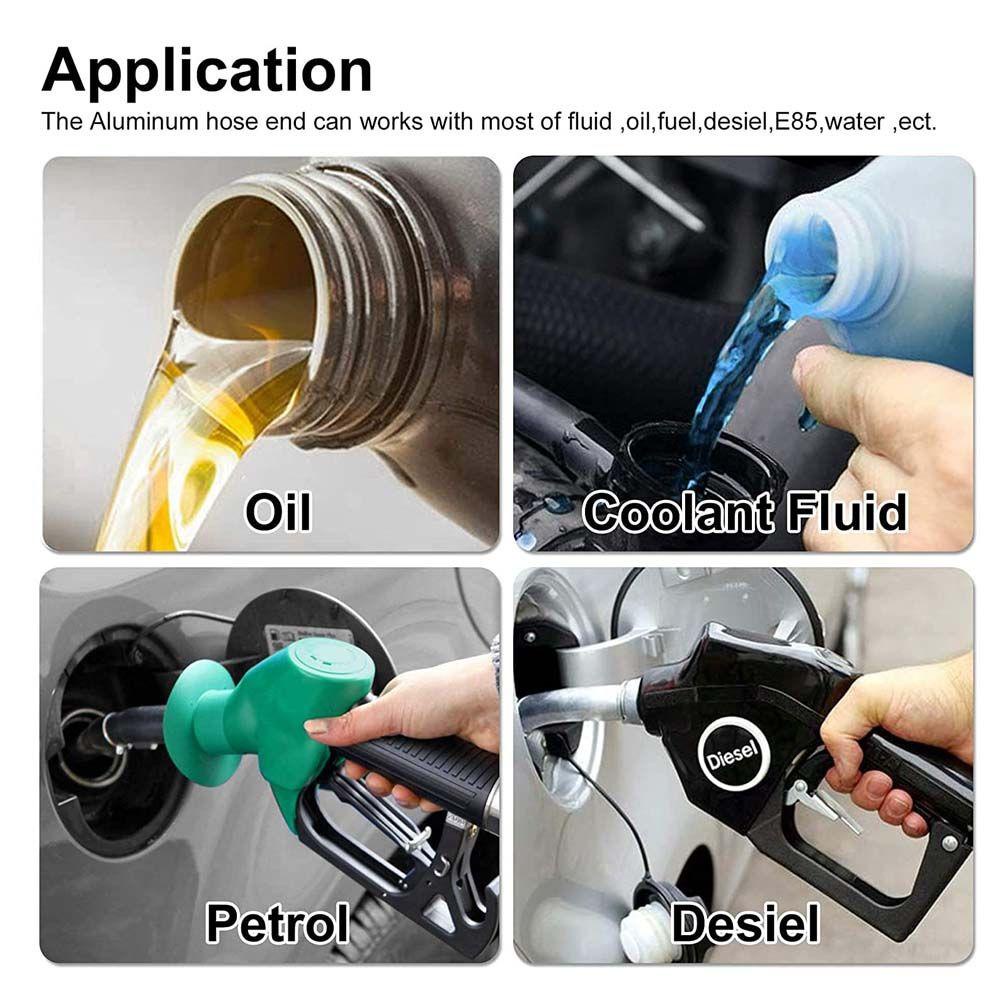 Đầu Nối Ống Dẫn Nhiên Liệu 90 Độ AN6 AN8 AN10 Chất Lượng Cao