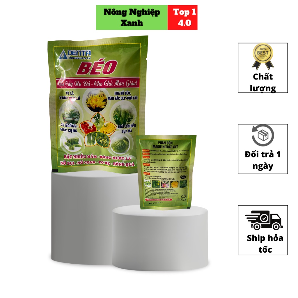 Phân bón lá cây trồng nhập khẩu Béo Mập. Bật nhiều mầm, xanh dày lá, nở bụi