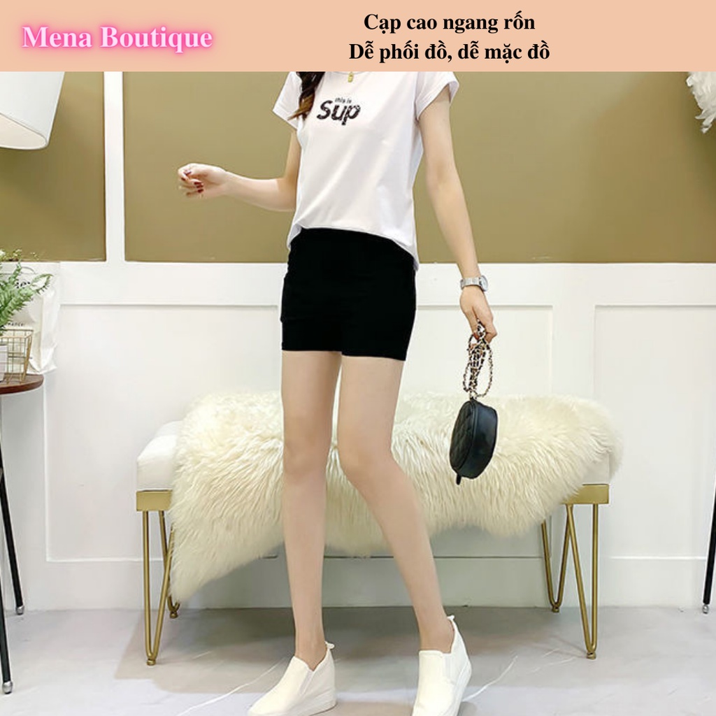 Quần Đùi Nữ Mặc Nhà MENA Boutique Dáng Legging Ôm Body Chất Liệu Umi Hàn Mặc Đi Chơi | BigBuy360 - bigbuy360.vn