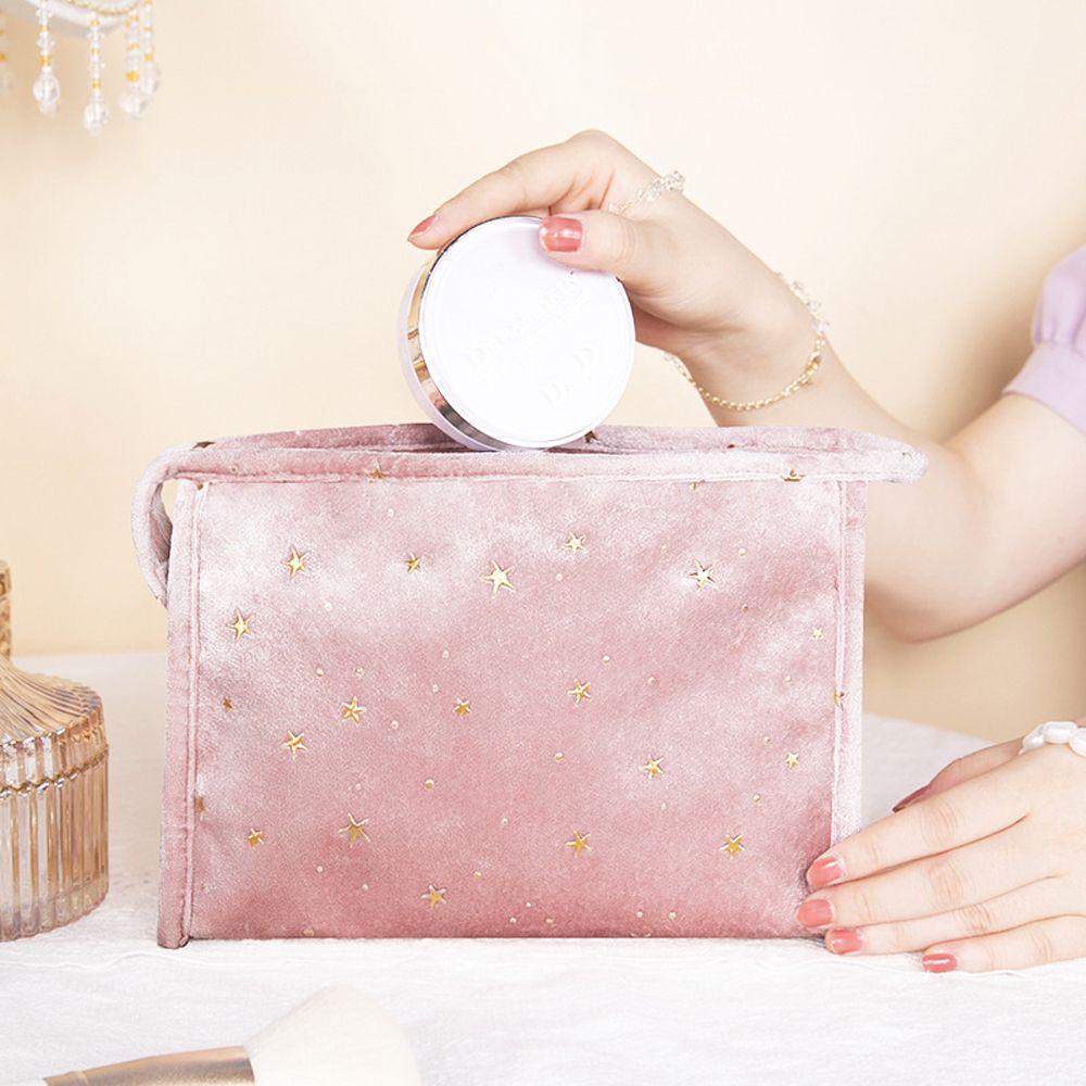 Túi Đựng Mỹ Phẩm Vải Nhung Cỡ Lớn Tiện Dụng
