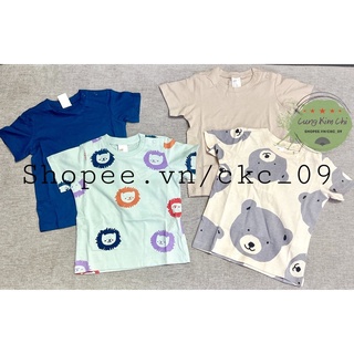 Set 2 áo phông cộc tay cotton hình cho bé HM Us