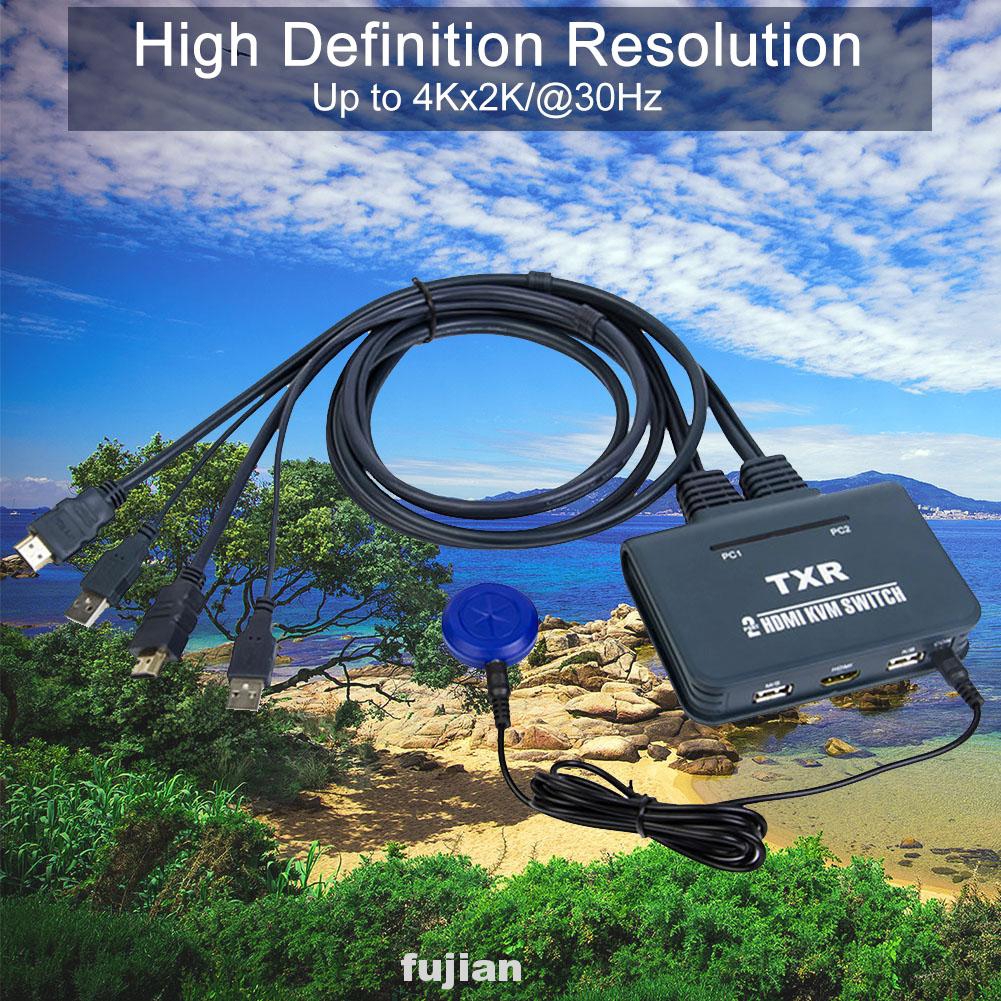 2 Port Accessories Dual Monitor With Cables For Computer KVM Switch | BigBuy360 - bigbuy360.vn