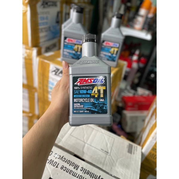 Nhớt Amsoil 10-40 4t MC4 USA Chính hãng 946ml