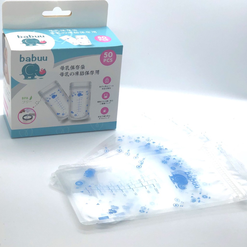 hộp 60 túi trữ sữa unimom Hàn Quốc 210ml không có BPA - tặng kèm bút ghi chú