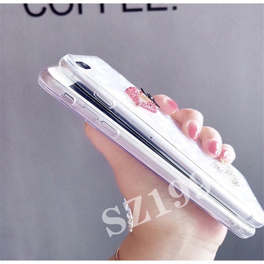 Ốp lưng nhũ xà cừ đính đá nhiều mẫu mã cho điện thoại iPhone x / XR / 8 / 7 / 6 / 6S / Plus