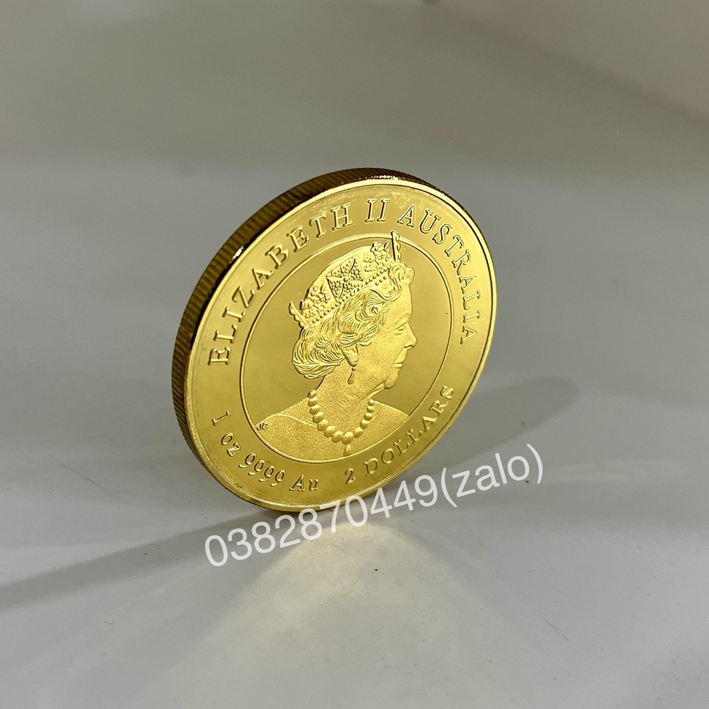 Cặp Đồng Xu Mèo Úc Mạ Vàng Và Mạ Bạc Tặng Túi Gấm Phúc Lộc Quà Tặng Lì Xì Tết 2023 May Mắn Ý Nghĩa