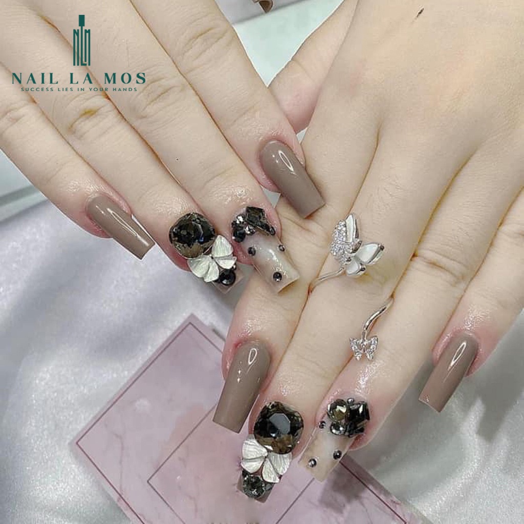 Chổi phủi bụi nail cán đá chuyên dụng cho dân làm móng