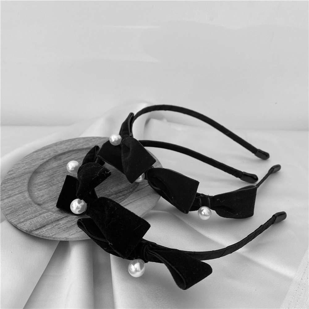 Băng Đô Nơ Cài Tóc Chất Liệu Nhung Phong Cách Hàn Quốc VANES1