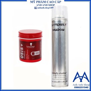 Combo Sáp vuốt tóc Osis và Gôm Lủuious/Gôm Shadow