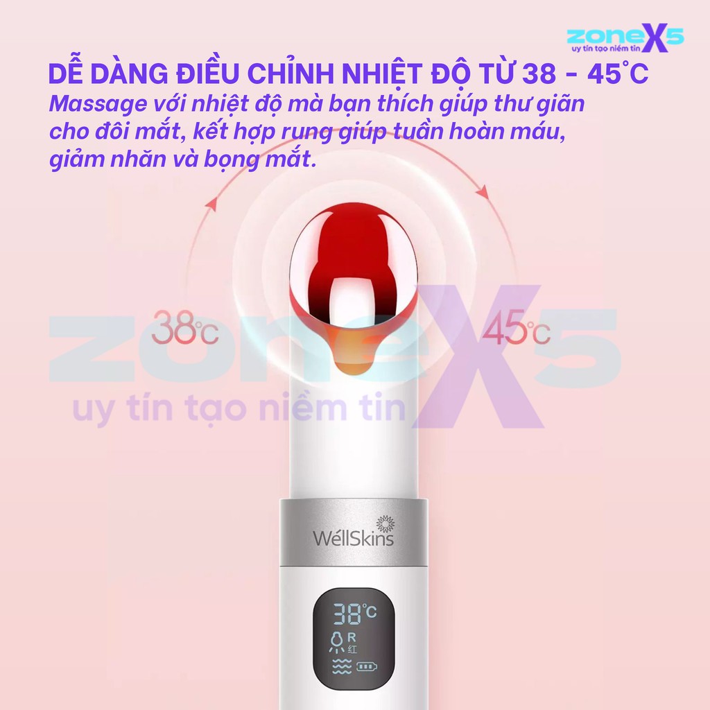 Máy massage mắt Xiaomi WéllSkins WX-MY300 giúp thư giãn, giảm nhăn, mờ bọng mắt - WellSkins WX-MY300 | BigBuy360 - bigbuy360.vn