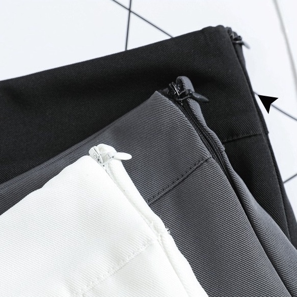 Chân váy NZN dáng chữ A lưng cao màu trơn phong cách Hàn Quốc xinh xắn thời trang