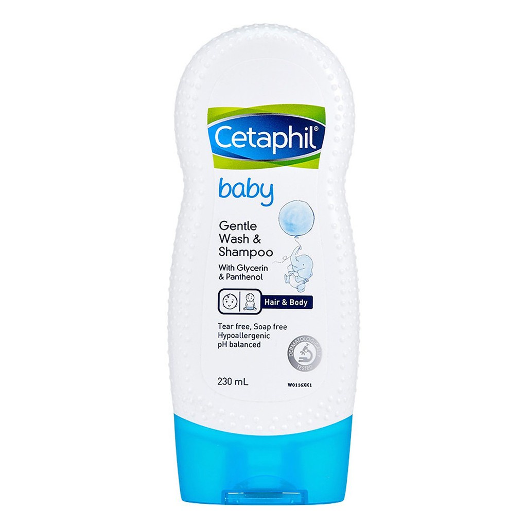 Sữa tắm gội cho trẻ sơ sinh Cetaphil Baby Gentle Wash & Shampoo giúp tóc mềm mượt dịu nhẹ cho da Chai 230ml