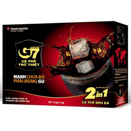 Sản phẩm Cà Phê G7 2in1 Hộp 15 gói ( Đen đá)