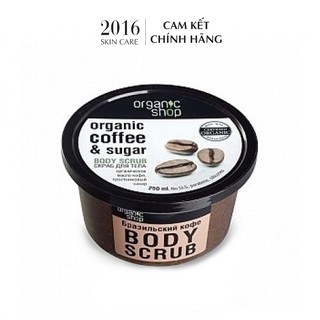 Kem tẩy da chết toàn thân Organic Shop Nga - 2016 Skincare