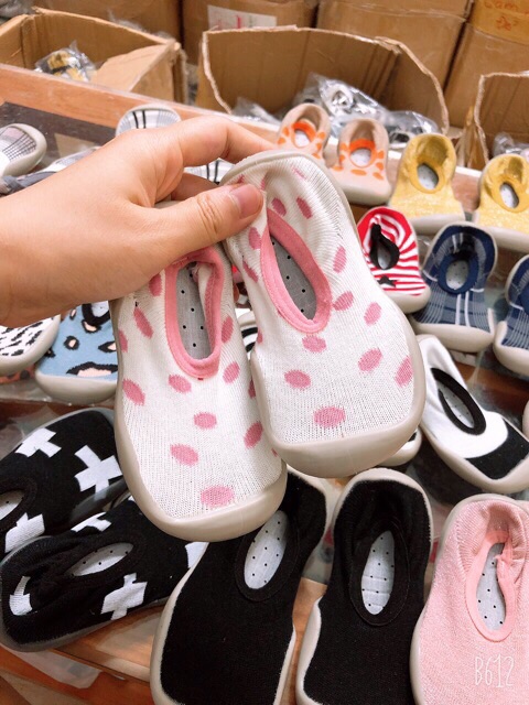 Giày bún Sock kids xuất Hàn cho bé trai/gái (BẢNG MÀU 1)
