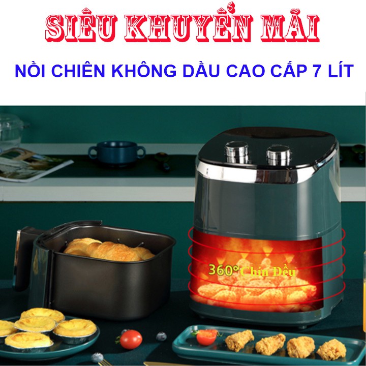 Nồi chiên không dầu Kaisa Villa dung tích 7L Cao Cấp