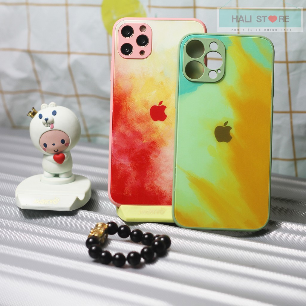 [Ốp Loang] Ốp lưng iphone mặt kính cường lực 6/6plus/6s/6s plus/7/7plus/8/8plus/x/xr/xs max/11/11 promax/12/12 promax