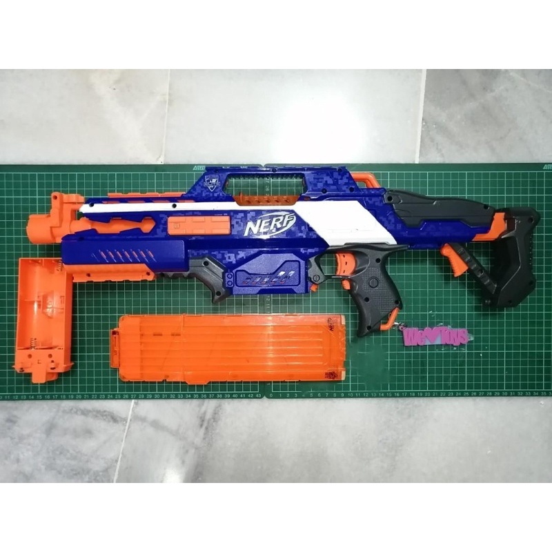 Đồ chơi erf N-Strike Elite Rapidstrike Blue Blaster with Orange TỰ ĐỘNG DÙNG PIN