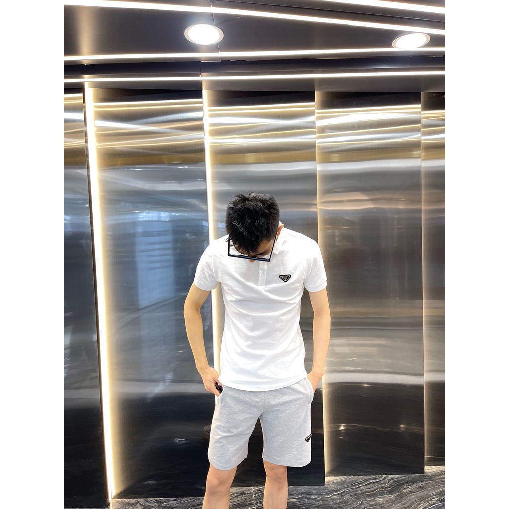 Áo thun polo tay ngắn PRAD1 2021 thời trang mùa hè cho nam
