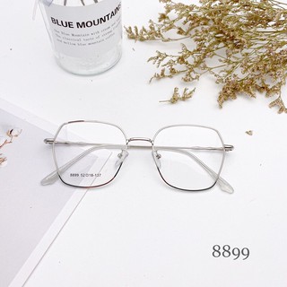 Gọng kính cận nam nữ Mousesshop chất liệu kim loại mắt đa giác thanh mảnh 8899