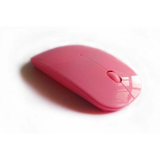 Chuột quang Ergonomic Curved 2.4 GHz không dây , màu trắng , hồng