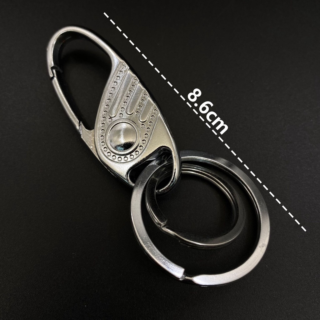 Móc khóa xe vòng kép - Hợp kim - Size 2.5 x 8 cm - bền đẹp phong cách chắc chắn.