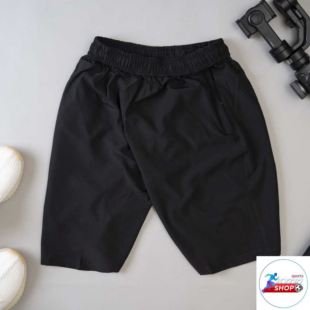 Quần đùi Full màu đen thể thao nam phom 40-75kg kynn shop | BigBuy360 - bigbuy360.vn