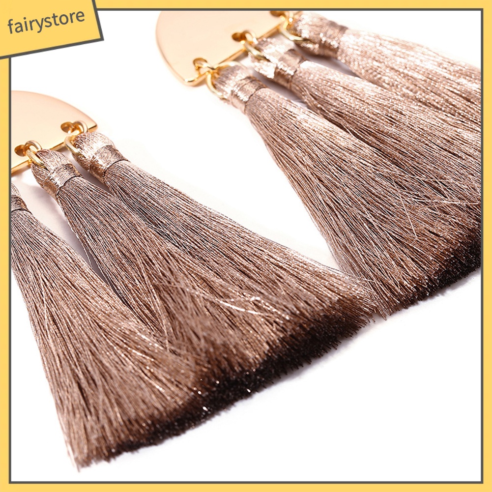 Bông tai tua rua dá́ng dài