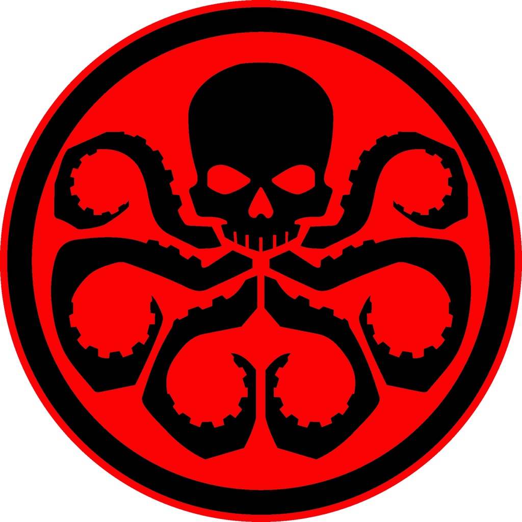 Hình dán decal sticker HYDRA, hình dán Marvel, hình dán sticker laptop